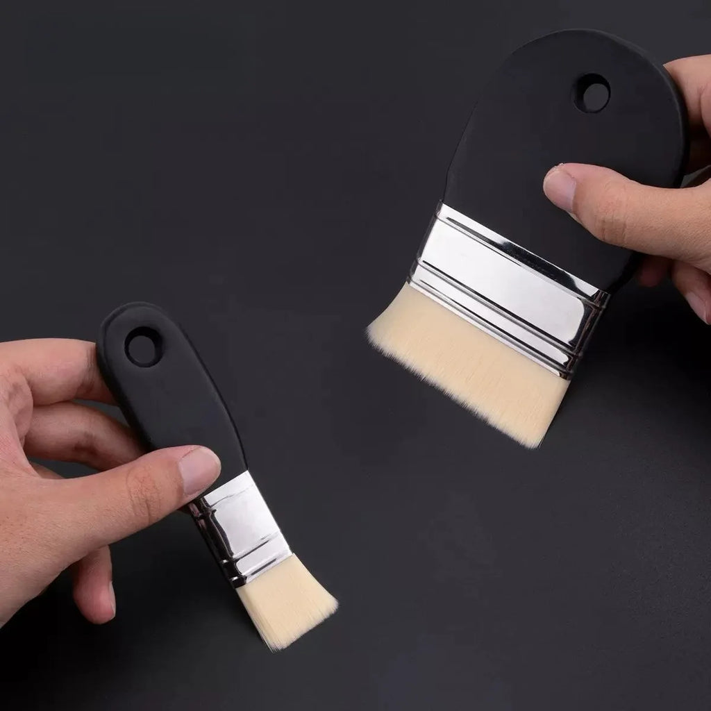 3 Pcs Oil Painting Nylon Pen Set Gouache Acrylic Small/Medium/Large Sizes Flat Head Brush Wood Handle Painting Tools for Fine