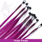 ADEIRS Color  8D Tip Hair Extensions 100% Real Human Hair Microbeads Extensions Color Purple Blue Pink Gray 18-20inch