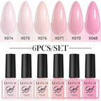 LILYCUTE Nail Gel Polish Set Pink Green Spring DIY Nail Art Design Long Lasting Soak Off UV Gel Manicure Painting Gel Vernis Kit