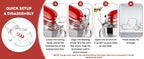 Pouring Shield Splash Guard, Detachable Flip Top Lid for KitchenAid 4.5-5QT Tilt Head Stand Mixer, Mixer Bowl Accessories