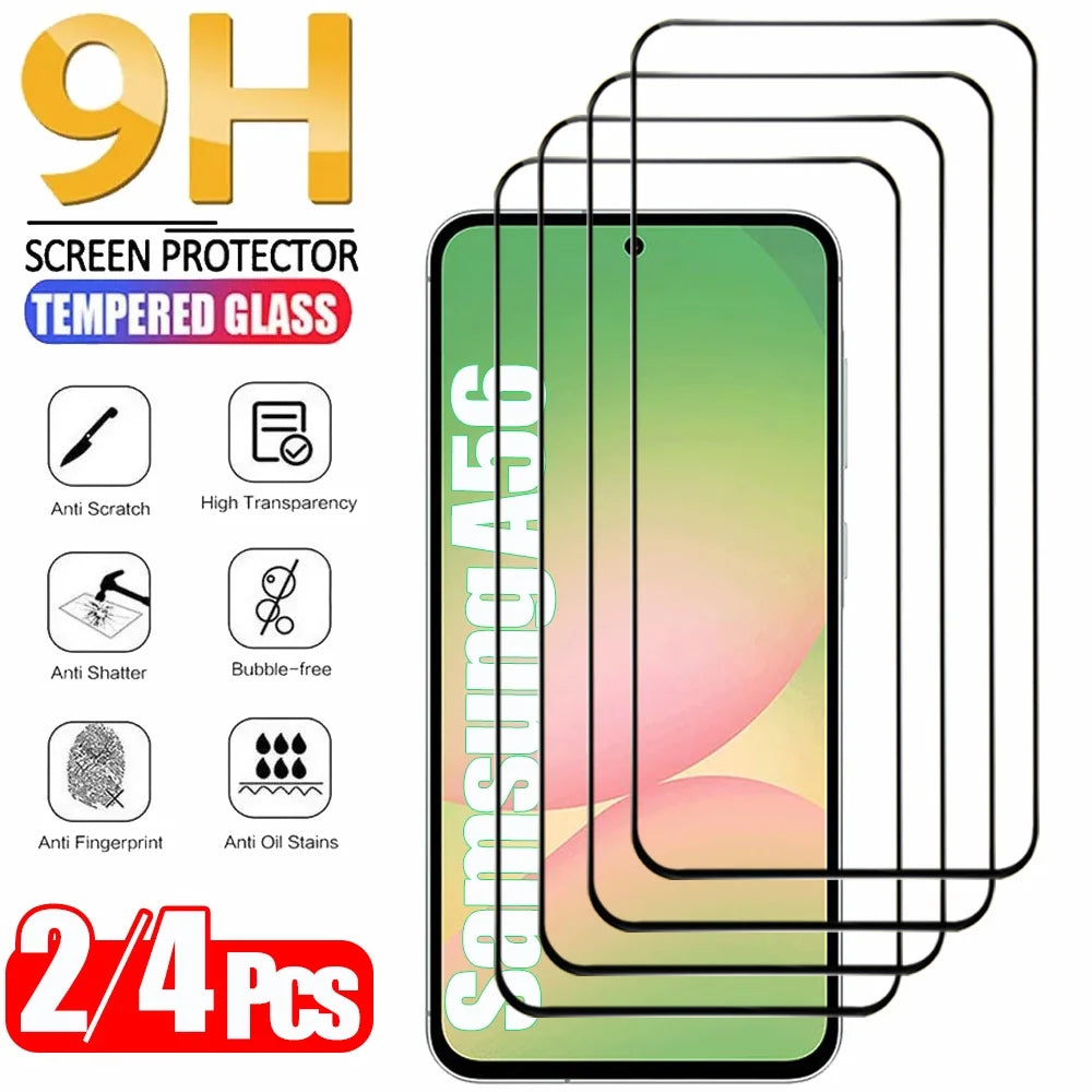 S26 S25 Ultra Protective Glass For Samsung Galaxy S25 S24 Ultra Screen Protector A17 A27 A37 A57 A56 A36 A26 A55 A54 A53 A15 A16 A35 Glass S21 S22 S23 Plus Pelicula Cristal Templado S24 FE Phone Front Film