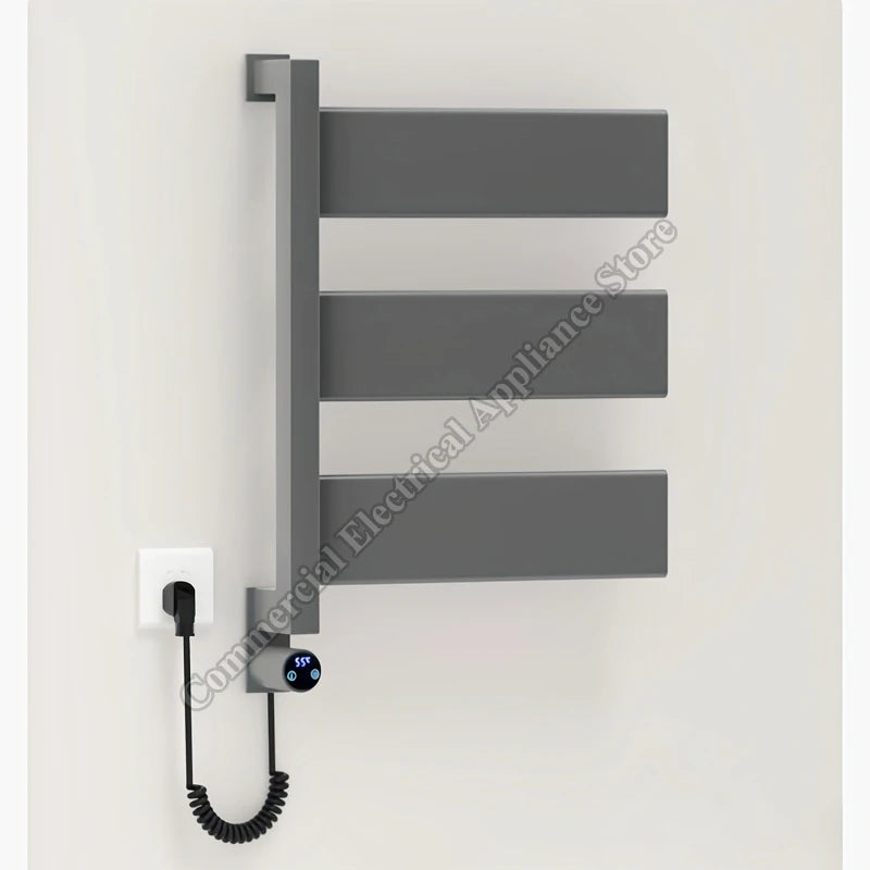 Heated Towel Rack Smart Electric Stainless Steel Temperature Control Bathroom Electric Heated Towel Rail