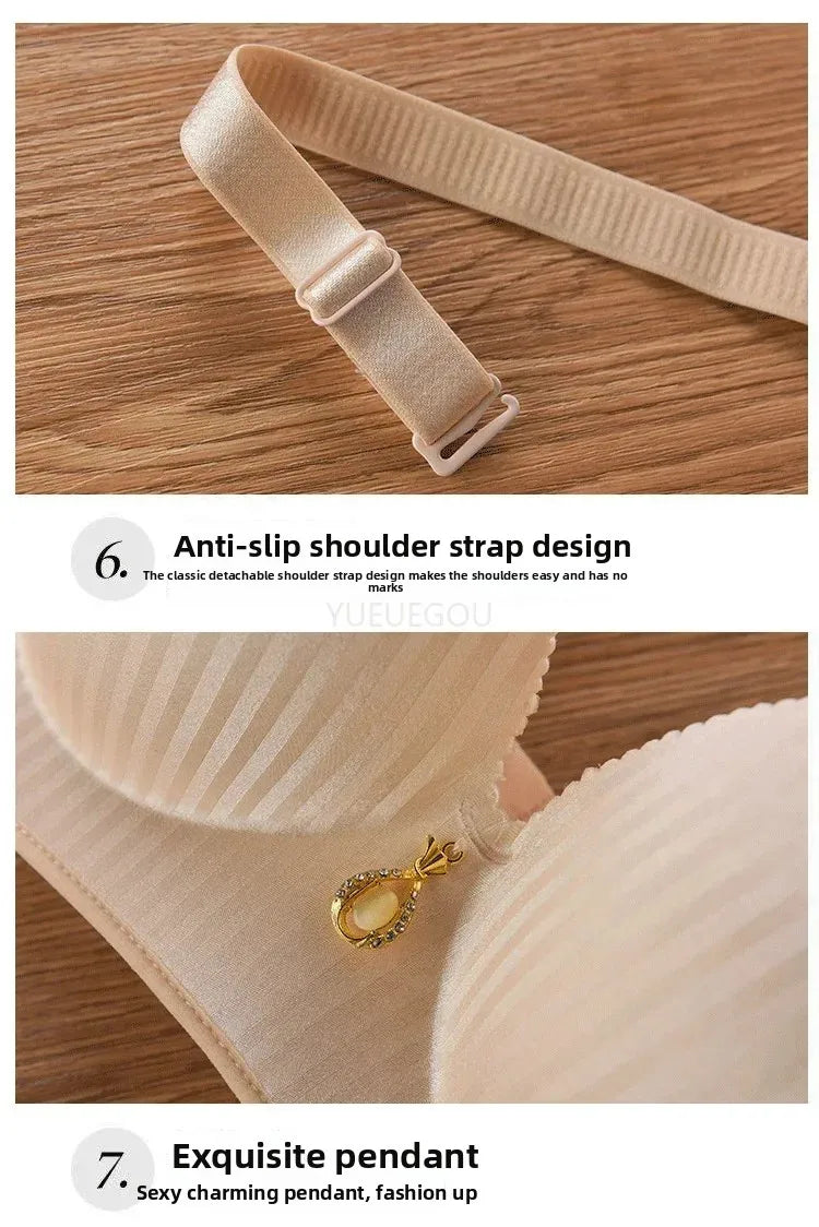8CM Thick Padded Push Up Bra for Small Chest Seamless Wireless Comfort T-Shirt Bra Natural Lingerie with Adjustable Straps