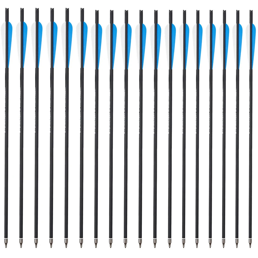 Carbon Crossbow Arrow with Replaced Arrowhead, Archery Bolts, Shooting Accessories, Hunting, ID8.8, OD7.6, 20"