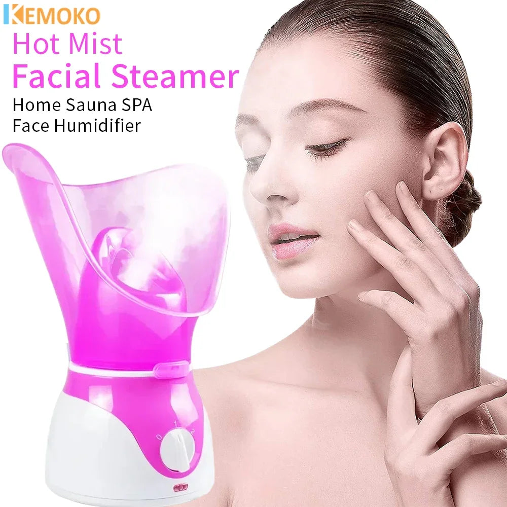 Face Steamer Facial Heating Sprayer Skin Moisturizing Pore Cleaner Facial Hot Fog Steamer Home SPA Machine Care Skin Humidifier Main image