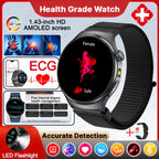 New Accurate ECG Smart Watch Blood Lipids Five Viscera Health Check Body Temperature BT Call Sports Smart Watches For Men 2026