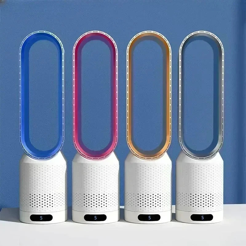 2026 Ultra-Silent Bladeless Fan Air Purification & Circulation Tower Fan for Dormitory Desk Floor Bedroom Main image