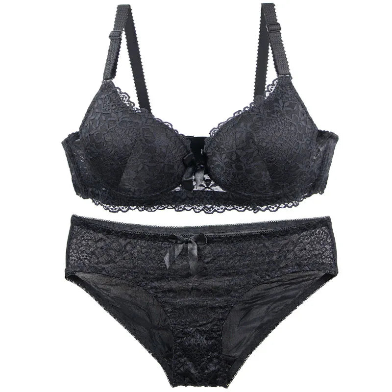 DaiNaFang New Sexy Bras Set Push Up Underwear For Women Adjustable Breathable Design Sweat Absorbing Upper Tray BC Cup Lingerie