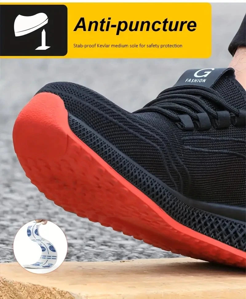 Puncture Proof Breathable Work Safety Boots Anti-stab Safety Shoes Men Steel Toe Shoes Man Construction Work Shoes Protective Sh