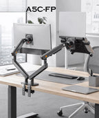 Desktop NB F160 + FP-2 Gas Spring Dual Arm for 17"-27" Monitor Holder + 10"-17" Laptop Support Air Press Mount Stand Load 2-9kg