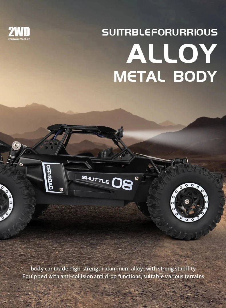 Oike RC Car 1:16 Model With LED Lights Radio Off-road Remote Control Climbing Vehicle Outdoor Cars Drift Race Toys Boys Gifts