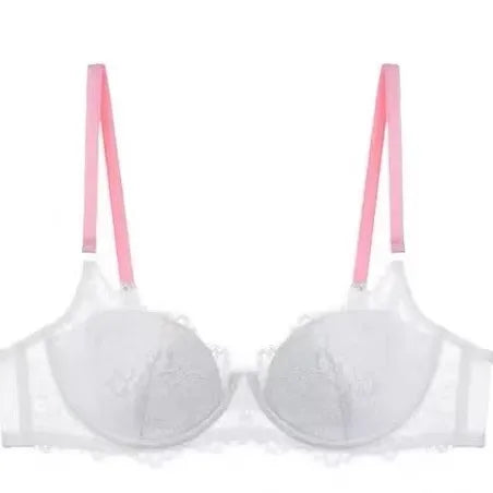 Sexy Lace Bra & Panty Set Minimizer Anti-Sag Full Coverae Adjustable Underwire Big Bust Support Thin Side Support No Spillageg