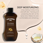 OceAura Tanning Oil Lotion Deep Moisturizing Nourishing Skin Rejuvenating Long Lasting Tan Lightweight Non Greasy Bronzing Oil