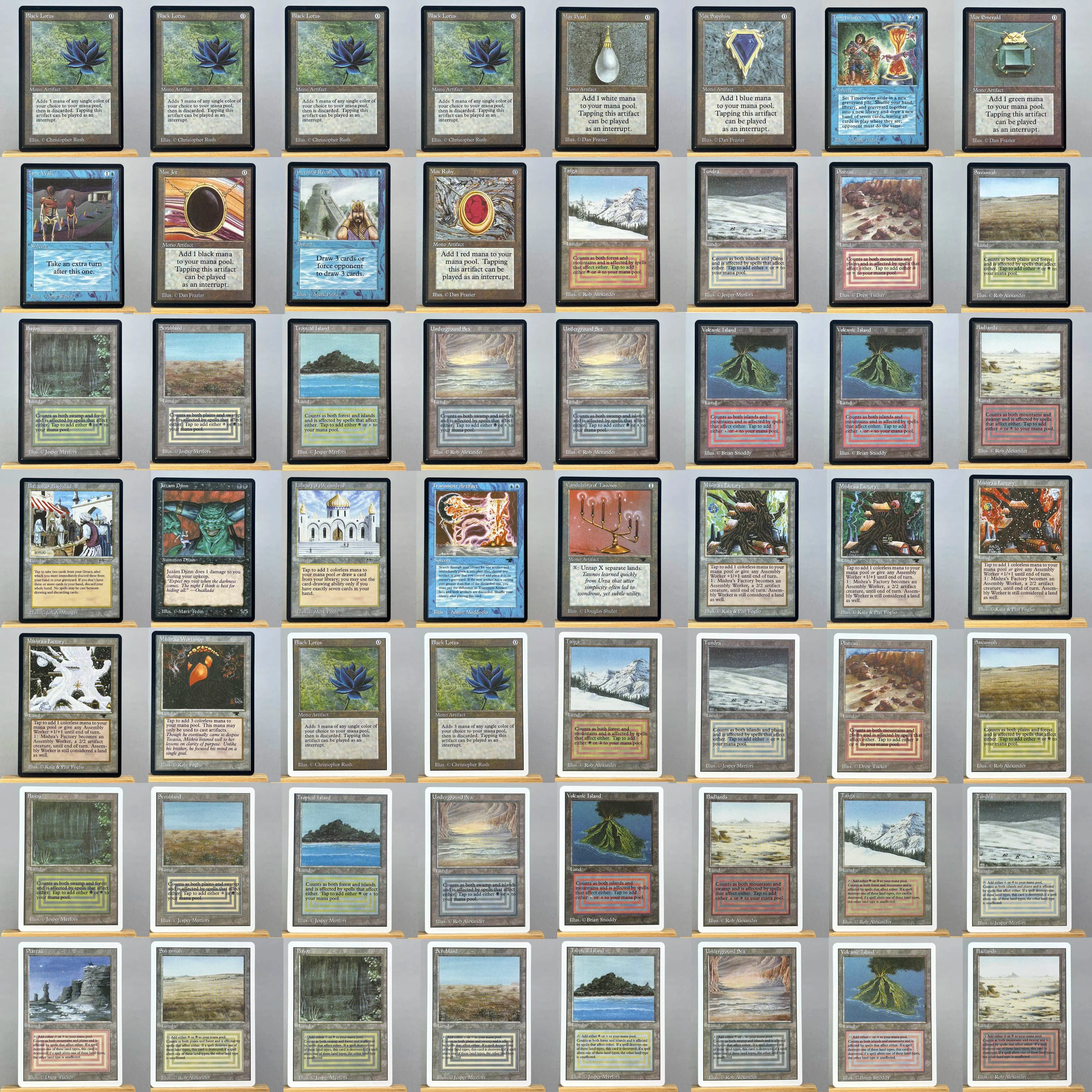 Whole Set TCG Cards for Home Play Proxy magical power9 beta fetch lands VMA dual  shock land The One Ring gathering Sol Ring
