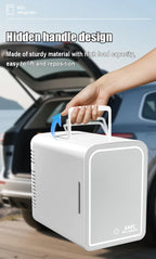 Mirror Car Refrigerator Home Small Fridge Mask For Makeup Cosmetics Home Refrigerator Cooling With LED Light Refrigerator For Makeup 4L/6L EU