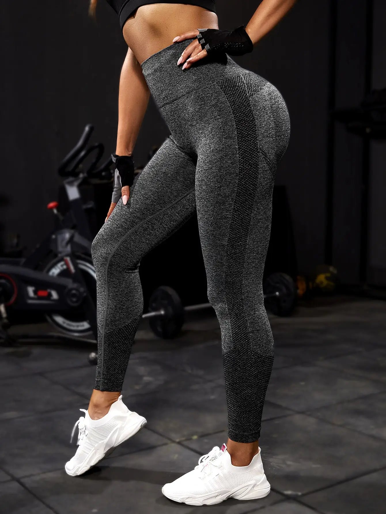 Women Seamless Yoga Leggings High Waist Push Up Tights For Gym Workout Running Fitness Daily Wear