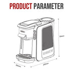 HiBREW 6 in 1 Multiple Capsule Coffee Machine Hot/Cold DG Nes Capsule ESE Pod Tea Basket Ground Coffee Cafeteria 20Bar H6