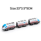 RC Electric Train Set Locomotive Magnetic Train Diecast Slot Toy Fit for Brand Wooden Railway Tracks Toys for Children Gifts