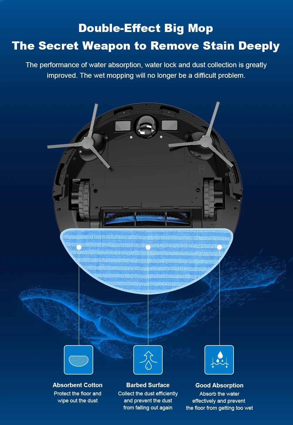 Liectroux / LILIN X6 Robot Vacuum Cleaner,Laser System,Wet Dry Mopping,6500Pa, Multi-Floor Map,Zone Cleaning,APP Restricted Area