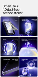 SmartDevil Dust-free Tempered Glass Film for Samsung S26 Ultra HD Clear Screen Protector for Samsung S25 S24 Anti-fingerprint
