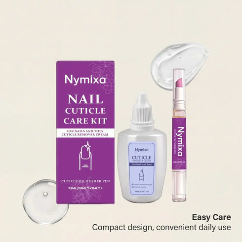 1/2set Nail Cuticle Care Kit,Nail Soften Oil Cuticle Remover for Gel Overgrown Cuticles Soften Eliminating Exfoliant for Nails