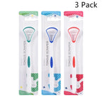 Y-Kelin Sales Silicone Tongue Scraper Brush Cleaning  Food Grade Single Oral Care To Keep Fresh Breath 3Color Pack No.1