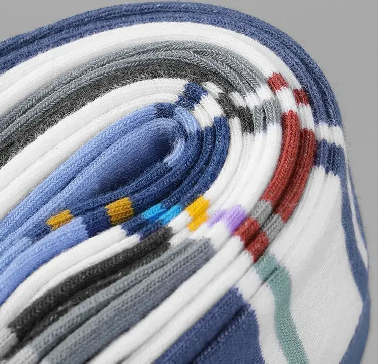 Men's 100% Cotton Casual Socks for Spring and Summer, Men's Antibacterial & Deodorant Business Socks, High-Quality Sports Socks