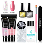 LIMEGIRL Nail Art Kit Poly Nail Gel Extending Soaking Gel Kit Nail Art Acrylic Gel Varnish Kit For Novices Semi Permanent Gel So