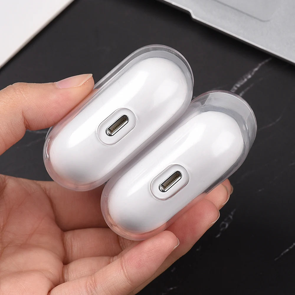 Hard Plastic Case for AirPods Pro 2 USB C Case for airpods 3 2 1 Case Transparent Cover for airpod pro 3 funda Air Pods 3 Coque