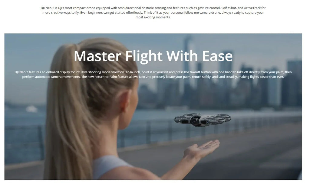 Global Version DJI Neo 2 Camera Drones 4K High-Quality Imaging 1/2-inch CMOS Sensor 4K/60fps Video And 4K/100fps Slow-motion Easy for Beginners