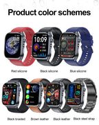 New Health Watch Uric Acid Blood Pressure Blood oxygen Body Analysis Body Fat SmartWatch ECG+PPG Bluetooth call Clock Women Men