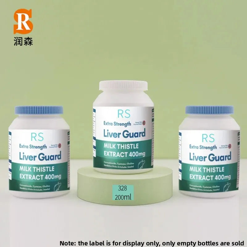 New HDPE 200ml 90 Capsules DHA Vitamin Tablets Deep Sea Fish Oil Capsules Food Grade Health Supplement Bottle Main image