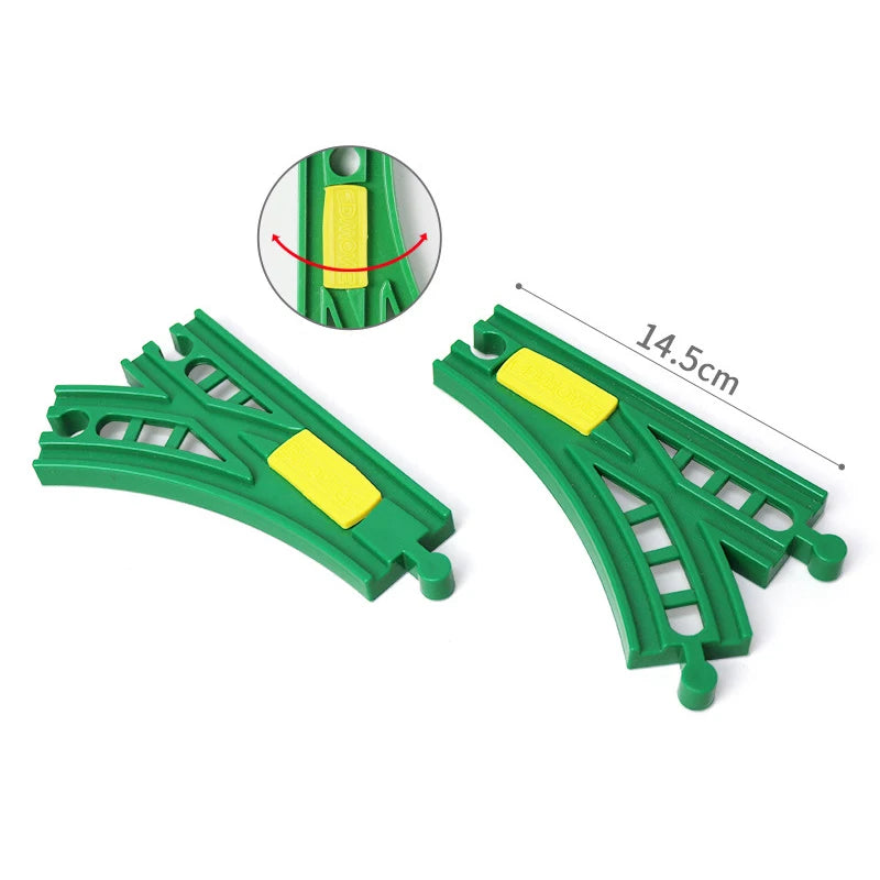 Wooden Train Track Assembly Toys For All Thomas Trains Car Bridge Piers Traffic Light Beech Wooden Railway Kid Creative Toy