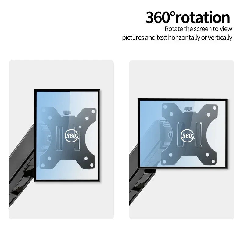 Universal Single Screen Support Arm, 13-35 Inch Compatible, Flexible Height Adjustment, Practical Accessory for Office Desktops