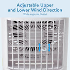 Portable Air Conditioner with Colorful Atmosphere Light Water Cooling Fan USB Table Fan 700ml Water Tank Desktop Fan Humidifier