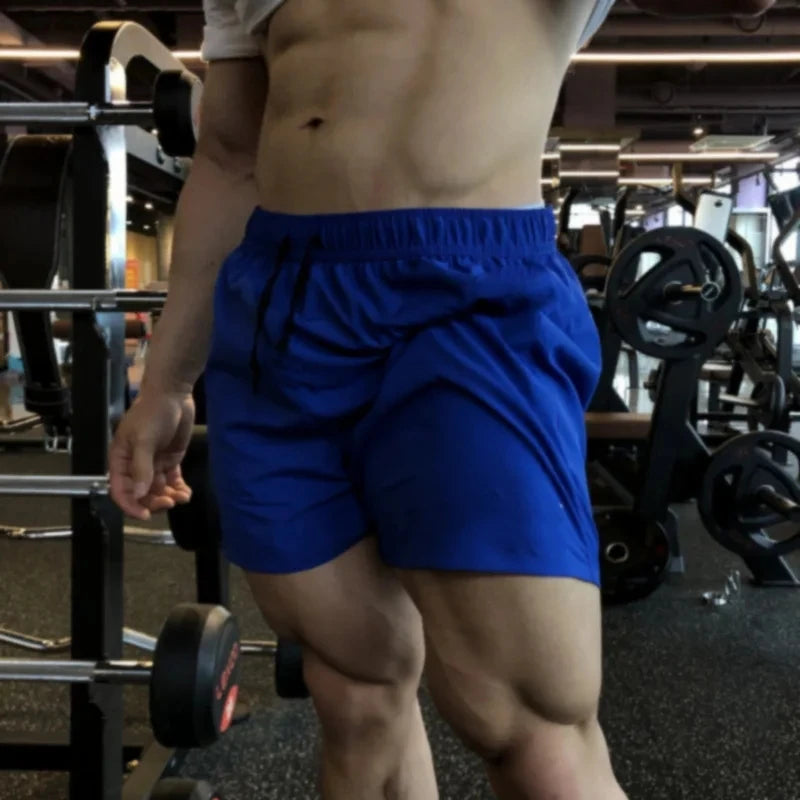 Summer Men'S Large Size Casual Shorts Beach Pants Running Sport Straight Short Pants Male Thin Sweatpant Leisure Loose Shorts