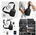 Mini Crossbody Bag for Men with Stainless Steel Lock RFID Anti-Theft Mobile Phone Single Shoulder Bag handbags Fashionable 2026