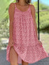 2026 Summer New Cross border Amazon European and American Leisure Style Printed Sleeveless Large Swing Strap Dress
