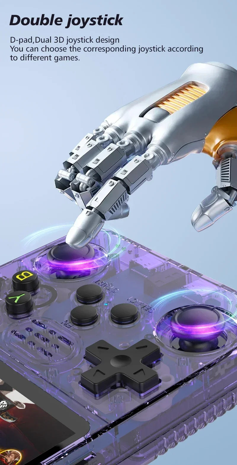 R36S Retro Handheld Video Game Console Linux System 3.5 Inch IPS Screen Portable Pocket Video Player R35S 64GB 15000 Games