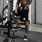 Summer Sports Shorts Breathable  Mesh Men's Drawstring Elastic Pants Running Training Pants Outdoor Fitness Jogging Straight