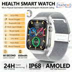 2026 New Nursing Grade Uric acid Blood lipids Smart Watch Men ECG+PPG Blood Pressure Heart Rate Bluetooth Call Health Smartwatch