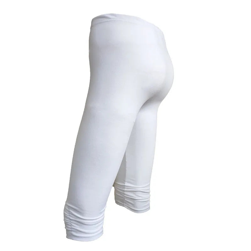 Elastic High Waist Sporty Women Clothing Skinny Pants Elastic Quick Dry 3/4 Sports Leggings Short Trousers Casual Solid Summer
