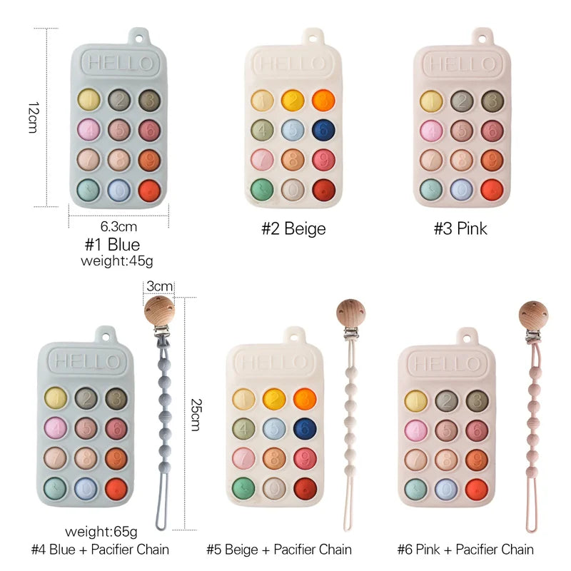 Baby Wooden Bear Phone Teether Toy Telephone Sleeping Pacifier Teething Flip Simulation Phone Toys Early Educational Toy Gifts