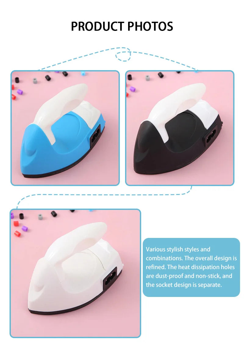 Mini Iron EU Plug Handmade DIY Electric Iron Craft Fuse beads tool Iron Sewing Tools Creative For Ironing Clothes Laundry Device