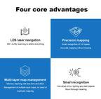 Liectroux / LILIN X6 Robot Vacuum Cleaner,Laser System,Wet Dry Mopping,6500Pa, Multi-Floor Map,Zone Cleaning,APP Restricted Area