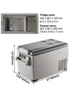 Sihao 15L-55L Portable Compressor Fridge Freezer, Mini Cooler for Outdoor Camping BBQ Picnic, Car Vehicle Refrigerator Cooler for Travel Road Trip, Electric Compressor Fridge Freezer Mini Cooler Box