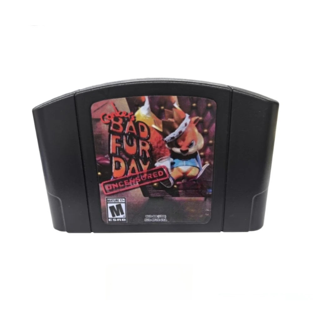 Conker's Bad Fur Day N64 Game Cassette US Version 64-bit English Language Uncensored Collectible Toy Gift for Gaming Enthusiasts Main image