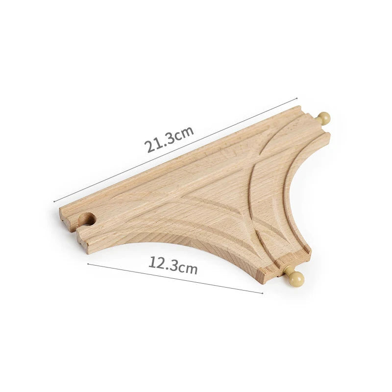 Wooden Train Track Assembly Toys For All Thomas Trains Car Bridge Piers Traffic Light Beech Wooden Railway Kid Creative Toy