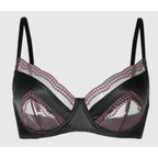 Sexy French Satin Lace Lingerie Set for Large Bust Ladies, Sheer Slim Chest, Summer Ultra-thin Small-cup Support Bra Set, S-XL