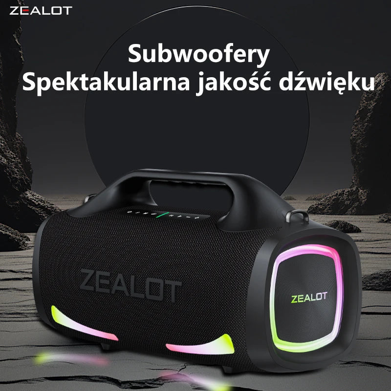 ZEALOT S79 Bluetooth Speaker 100W Portable Subwoofer HiFi Dual Pair Fast Charge 24000mAh Battery